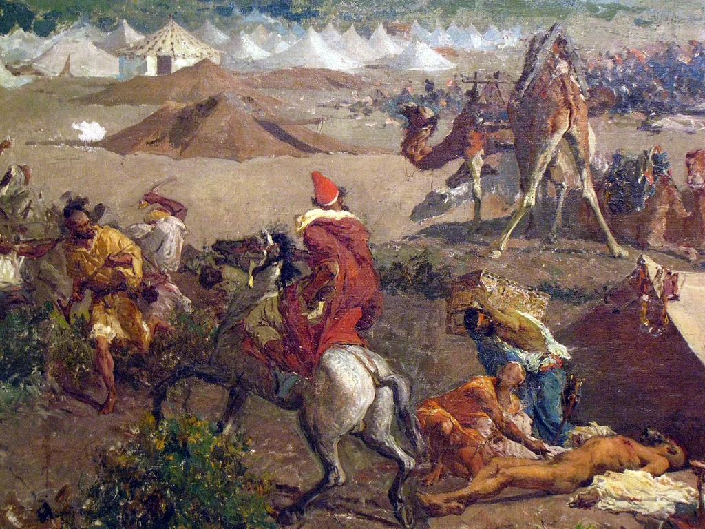 La battaglia di Tetau - Museu Nacional d'Art de Cataluny, Barcellona, dettaglio 1